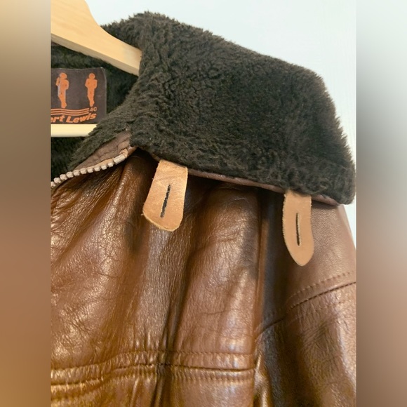Vintage Robert Lewis Sherpa lined leather jacket, size 40 - Picture 5 of 11